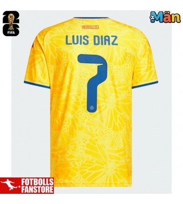 Colombia Luis Diaz #7 Hemmatröja VM 2026 Kortärmad